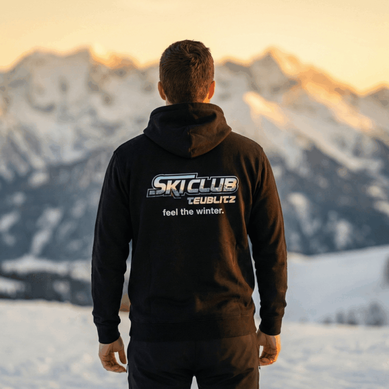 Schwarzer Hoodie Rückseite